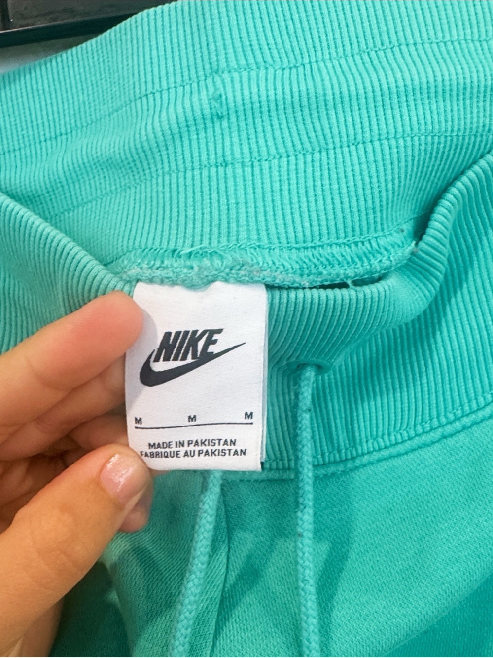 Nike Teal Green Drawstring Fleece Joggers - Picture 7 of 9